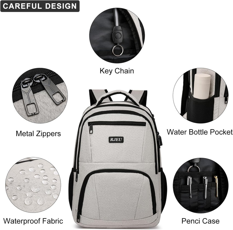 RJEU Rucksack Damen,Rucksack Schule, Schulrucksack Teenager Schulranzen Mädchen Teenager Schultasche