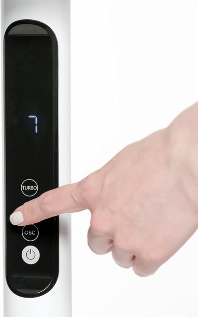 VIOLA Leiser Standventilator mit Fernbedienung, leistungsstarker digitaler Motor, geringer Stromverb