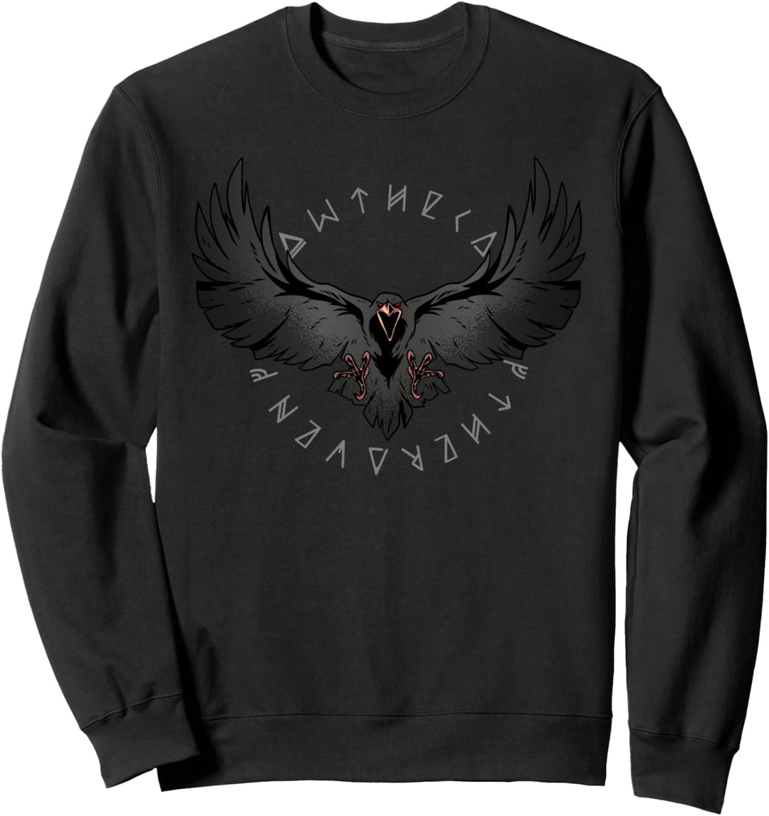 Odins Raben Runen Wikinger Nordische Mythologie Sweatshirt