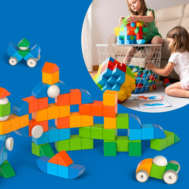 Geomag Magicube 153, Pre School, Konstruktionsspielzeug, Baukasten Lernspielzeug - 16 Magnetwürfel 1