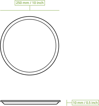 BIOZOYG Palmware Pizza Einwegteller I Wegwerfgeschirr Partygeschirr aus Palmblatt I 25 x Pizzabrett