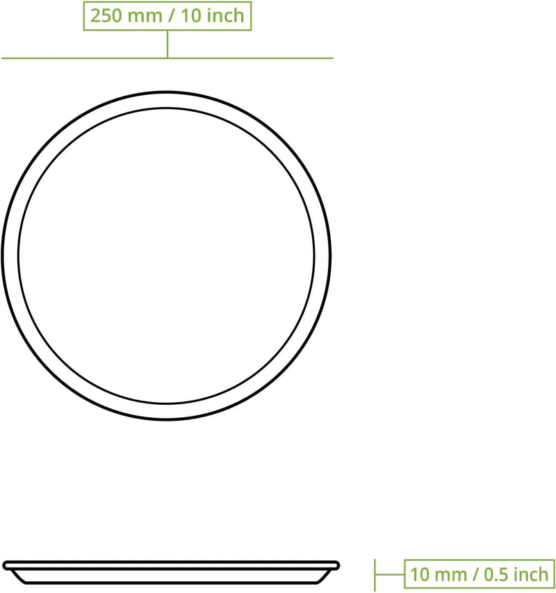 BIOZOYG Palmware Pizza Einwegteller I Wegwerfgeschirr Partygeschirr aus Palmblatt I 25 x Pizzabrett