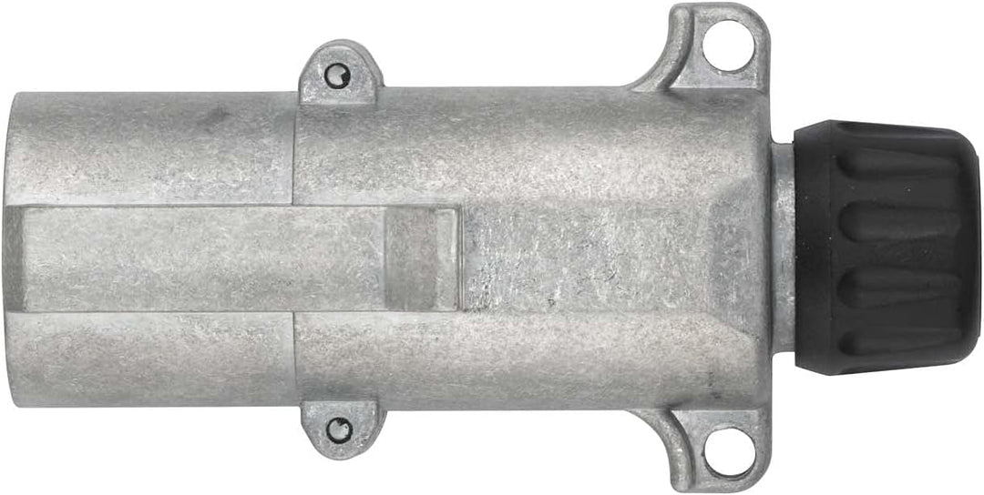 HELLA Stecker - 24V - 7-polig - mit Kabelverschraubung - Aluminium - silber - DIN/ISO: 1185 N-Typ -