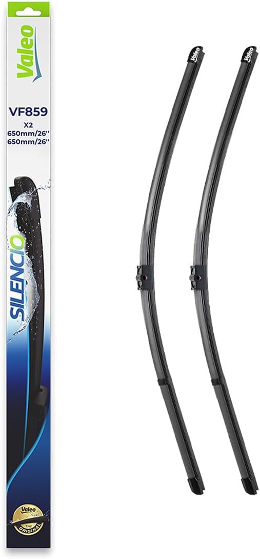 Valeo Silencio VF859 Wischerblatt 577859 Vorderansicht: 650mm / 650mm Menge Set 2 Einheiten (für Fah