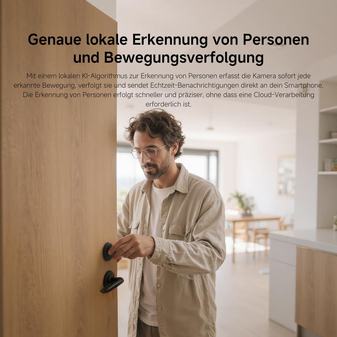 XIAOMI C201 Überwachungskamera Innen 1080p HD, 360° Kamera Überwachung Innen, Personen-/Haustiererke