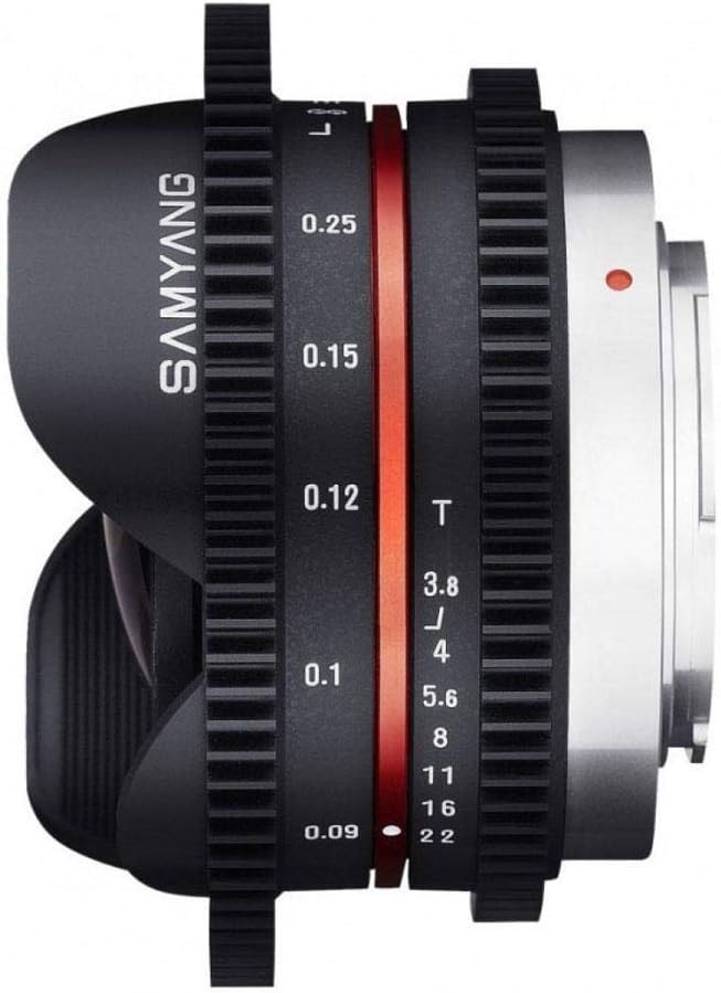 SAMYANG 14007,5T3.8M T3.8 Cine UMC Fish-Eye Objektiv für Anschluss MFT (7,5mm)