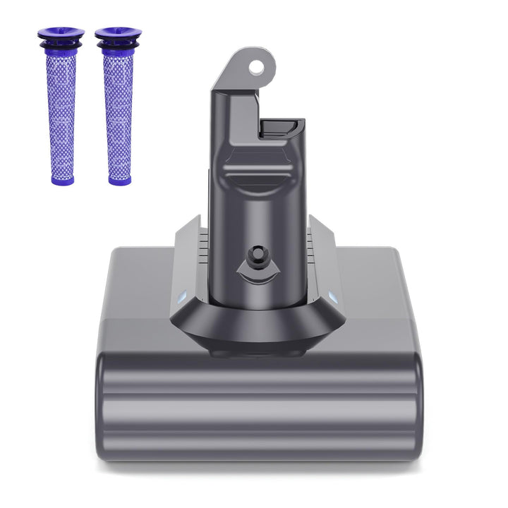 Akku für Dyson V6, Ersatzakku für Dyson V6 Staubsaugern (mit 2 Filter) | Ersatz für Dyson V6 Akku, E