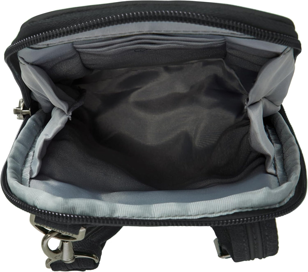 Travelon Unisex-Adult Mini Diebstahlschutz Umhängetasche Schwarz, Schwarz