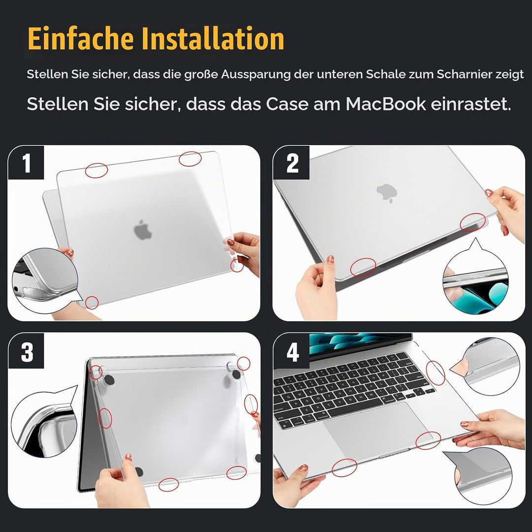 Fintie Hülle Kompatibel mit MacBook Air 15 Zoll M5 M4 M3 M2 A3448 A3241 A3114 A2941 (2026-2023), [10