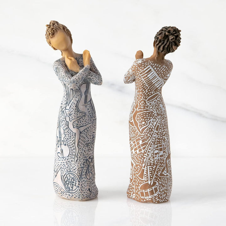 Willow Tree Music Speaks (hellere Haut), geformte, handbemalte Figur, Hellere Haut