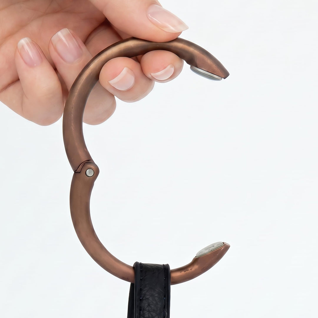 Clipa 2 Handtaschenaufhänger – Der Ring, der sich zu einem Haken öffnet, schliesst automatisch, häng