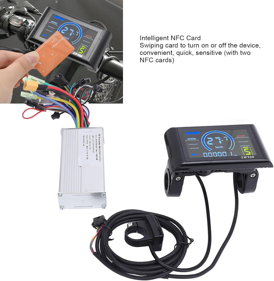BuyWeek Elektrofahrrad Brushless Motor Controller Kit, 36V 48V 60V 450W 500W Sinuswelle Controller u