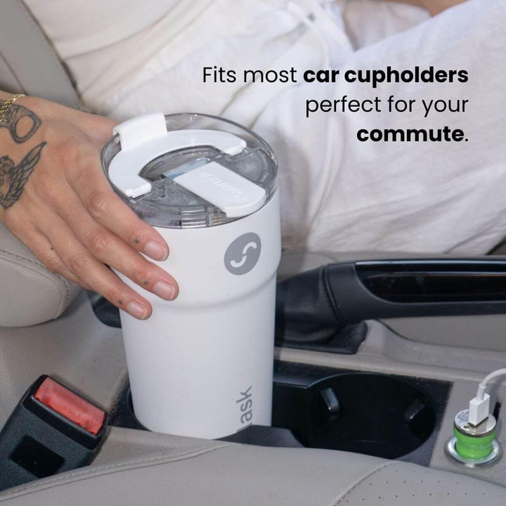 Splitflask Doppelkammer Isolierter Kaffeebecher - 850ml Auslaufsicherer Edelstahl Thermobecher, Heis