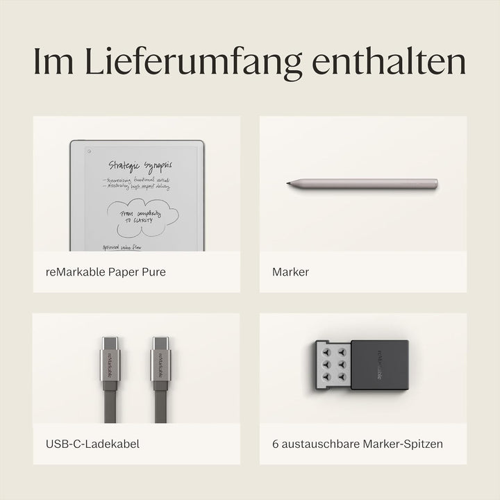 reMarkable Paper Pure – Paper Tablet mit 10,3-Zoll-Schwarz-Weiss-Display. Digitales Notizbuch zum De