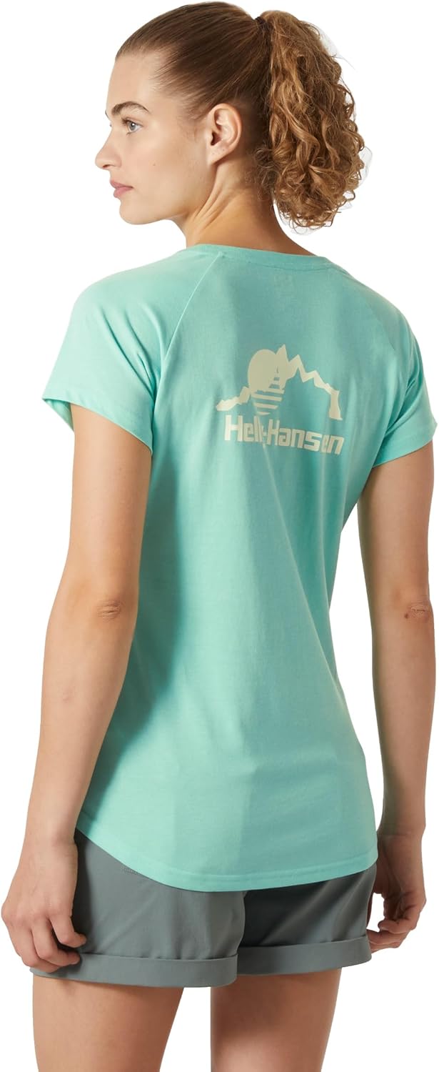 Helly Hansen Damen Nord Graphic Drop T-Shirt XS Lagune, XS Lagune