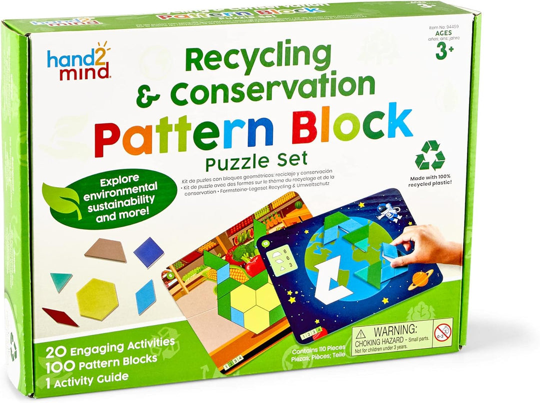 Learning Resources Formsteine-Legeset Recycling und Umweltschutz, Formenpuzzle, Tangram für Kinder i