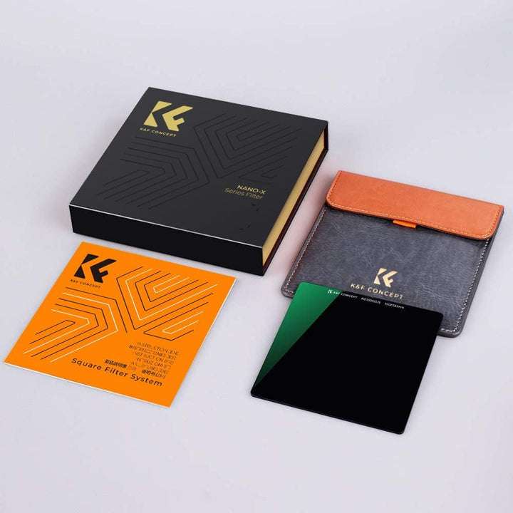K&F CONCEPT Rechteckfilter ND1000 (10 Blendenstufen) 100x100mm Graufilter mit Fester Dichte (Nano-Xc