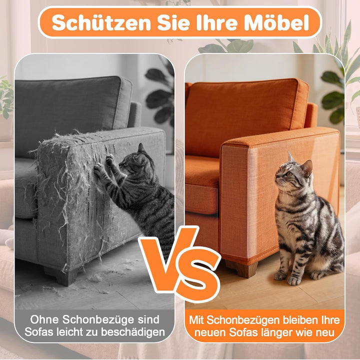 ETACCU Kratzschutz Sofa Katze, 3 mm Dicke, 40cm x 5 m | Kratzfolie Katzen Selbstklebend , 0,3 mm PVC
