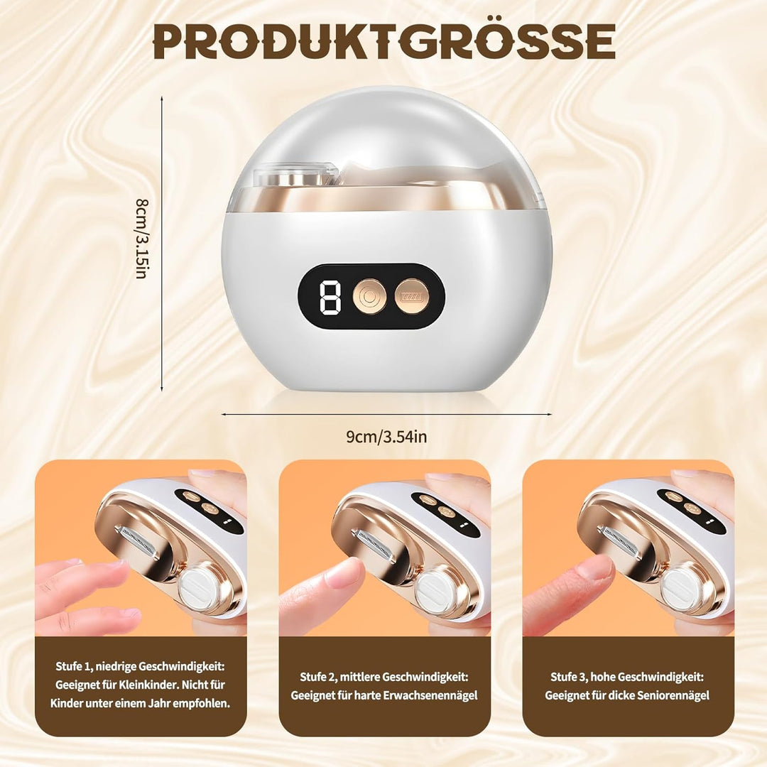 Elektrischer Nagelknipser, 3 in 1 Multi-functional Electric Nail Trimmer, Elektrischer Nagelschneide