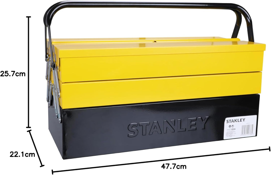 Stanley Werkzeugbox / Werkzeugkoffer CantiLever (47.70 x 25.70 x 22.10 cm), mit Klemmschutz für Werk