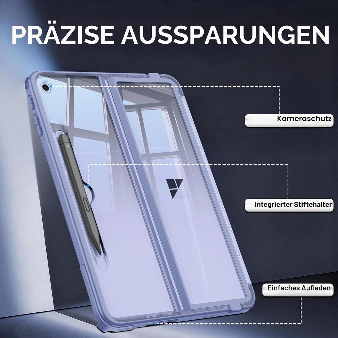 Fintie Hülle für Microsoft Surface Pro 12 Zoll 1. Edition (2025), Stossfeste Folio-Schutzhülle mit t
