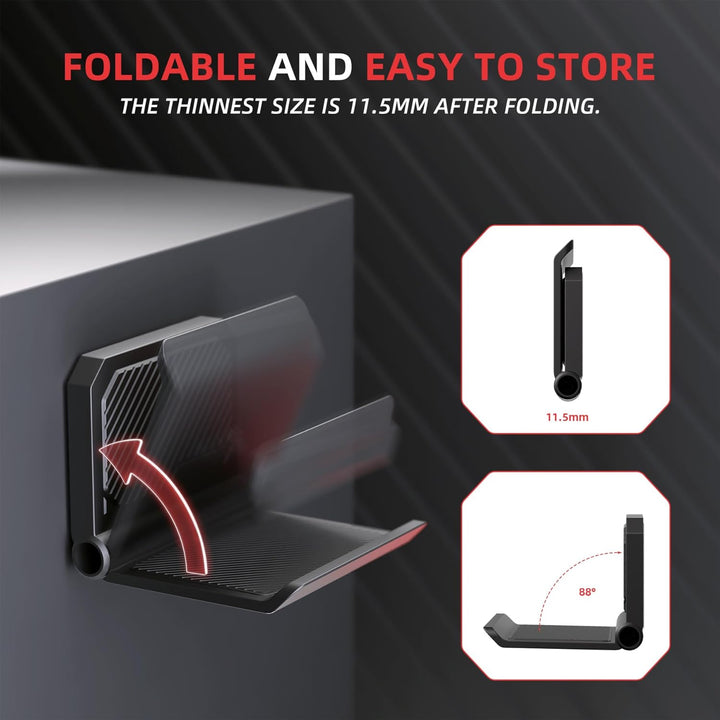 playvital FOLD Wandhalterung Controller für PS5/4,Gaming Kopfhörer Ständer,Faltbarer Wandständer für