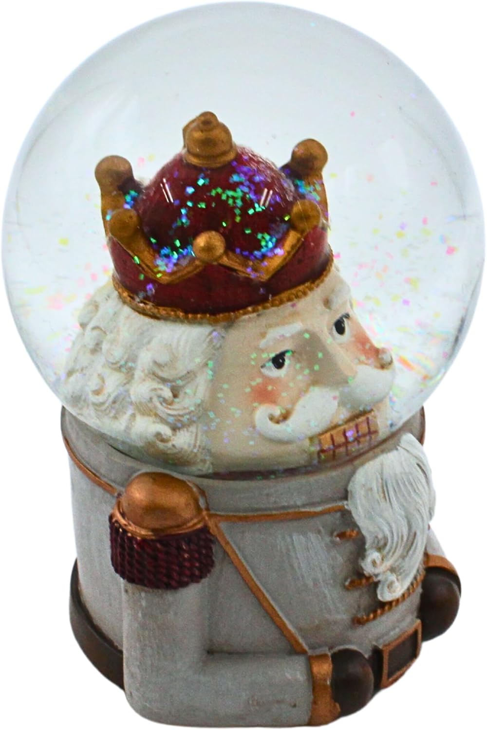 Dekohelden24 XL Hochwertige Glitterkugel - Schneekugel Schüttelkugel Nussknacker, aufwendig dekorier