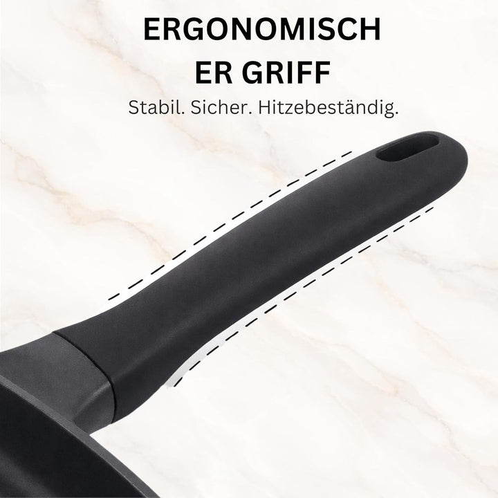 Bratpfanne 20 cm Induktionsgeeignet,Spülmaschinengeeignet, einfache Reinigung, entwickelt mit deutsc