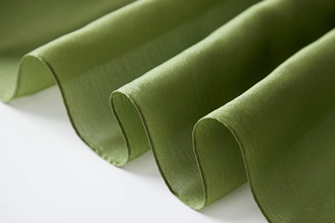Damen-Schals, 100% Seide, lange, leichte Schals für Damen Army Green, Army Green