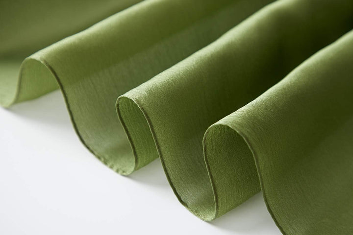 Damen-Schals, 100% Seide, lange, leichte Schals für Damen Army Green, Army Green