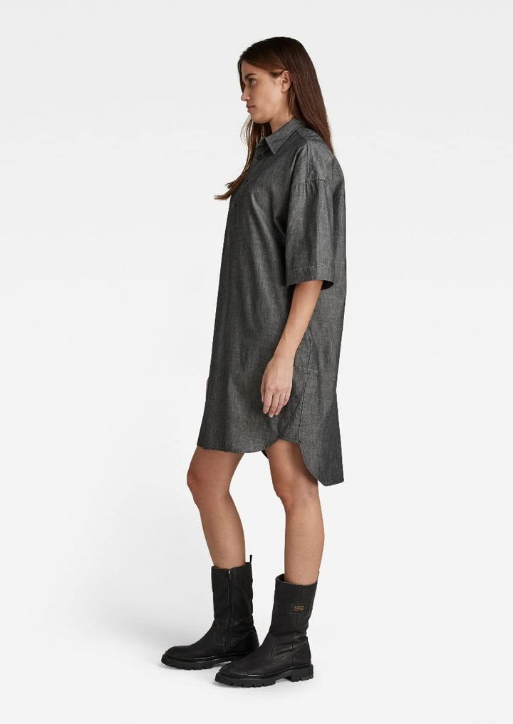 G-STAR RAW Damen Shirt Dress Dress XXS Schwarz (Jet Black D21884-d105-a814), XXS Schwarz (Jet Black