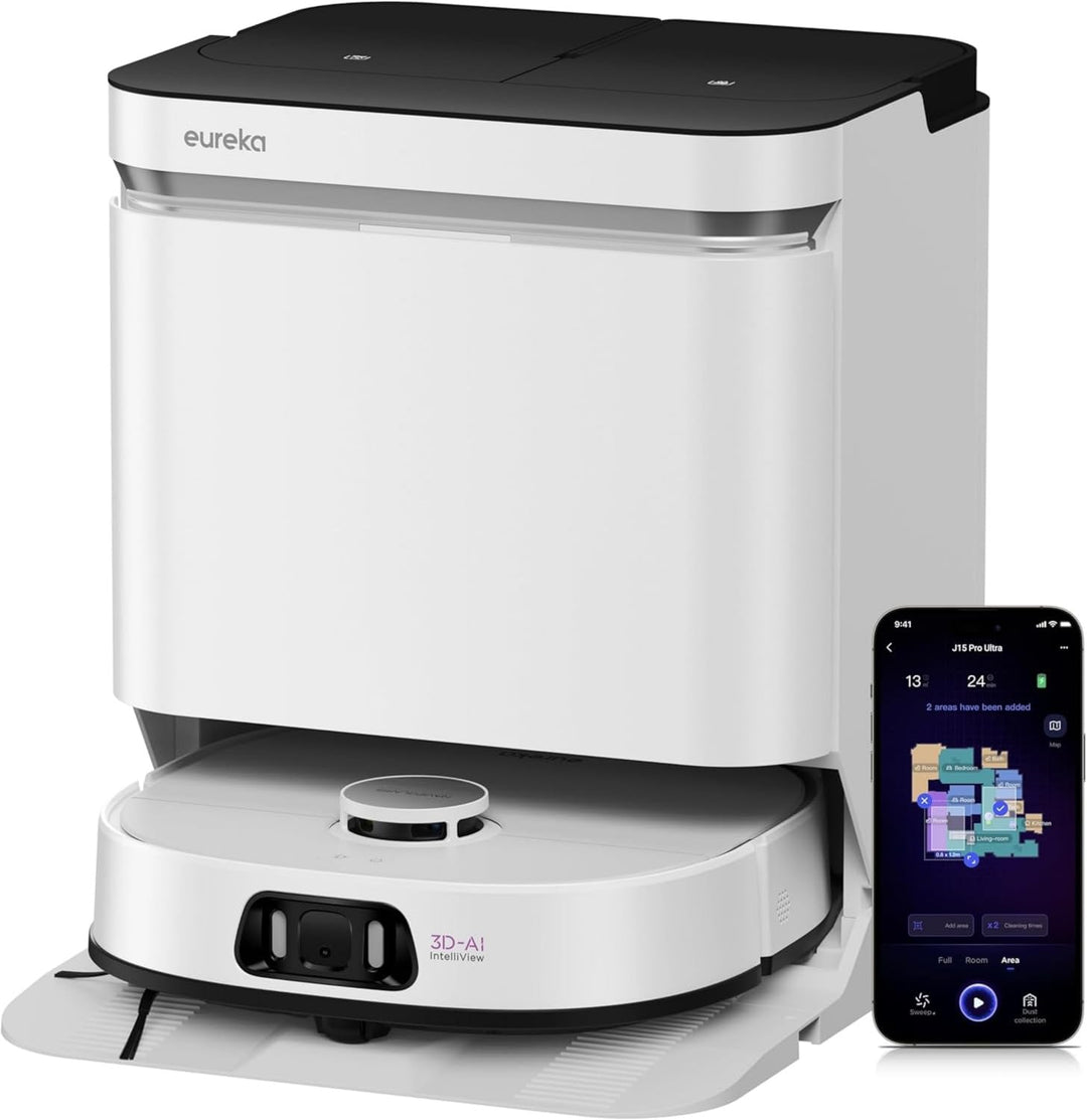 Eureka J15 Pro Ultra Saug- & Wischroboter + All-in-One-Station (Selbstreinigung, 16200Pa, LDS Naviga