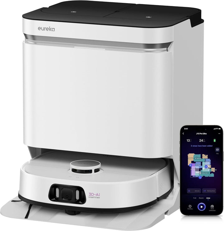 Eureka J15 Pro Ultra Saug- & Wischroboter + All-in-One-Station (Selbstreinigung, 16200Pa, LDS Naviga