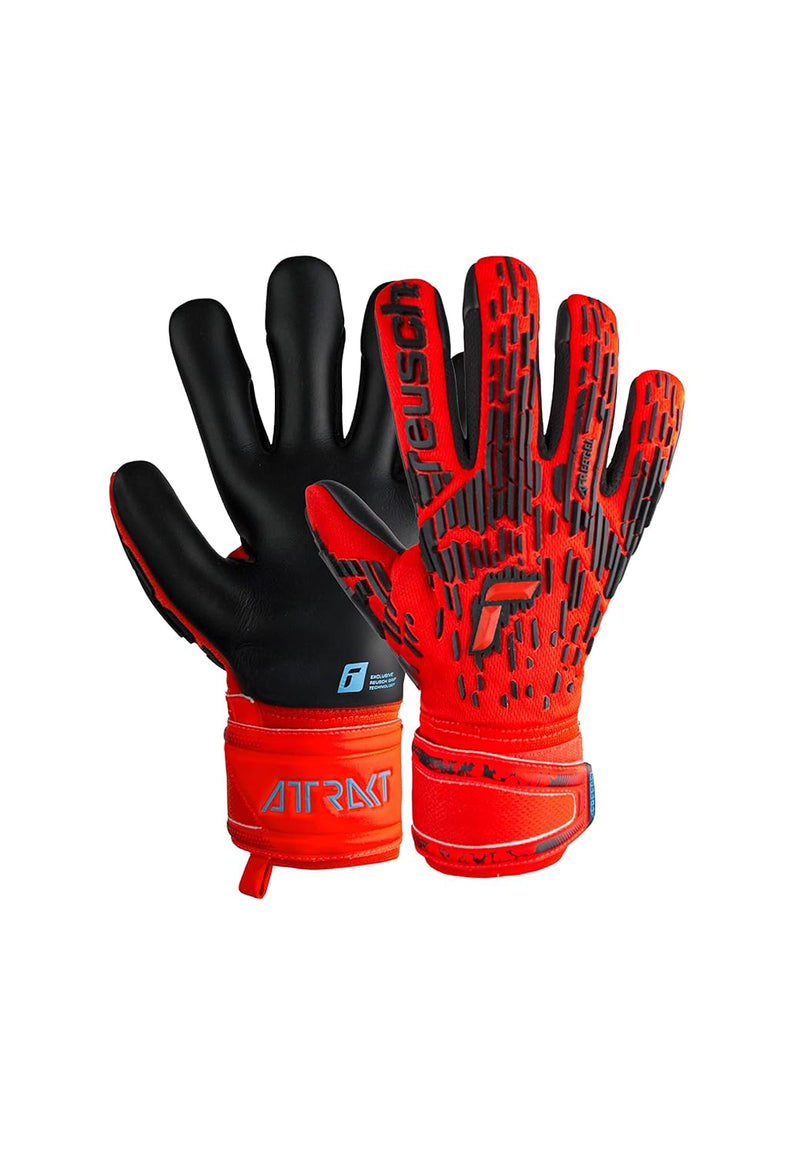 Reusch Herren Attrakt Freegel Torwarthandschuhe 8.5 Bright Red / Future Blue / Bla, 8.5 Bright Red /
