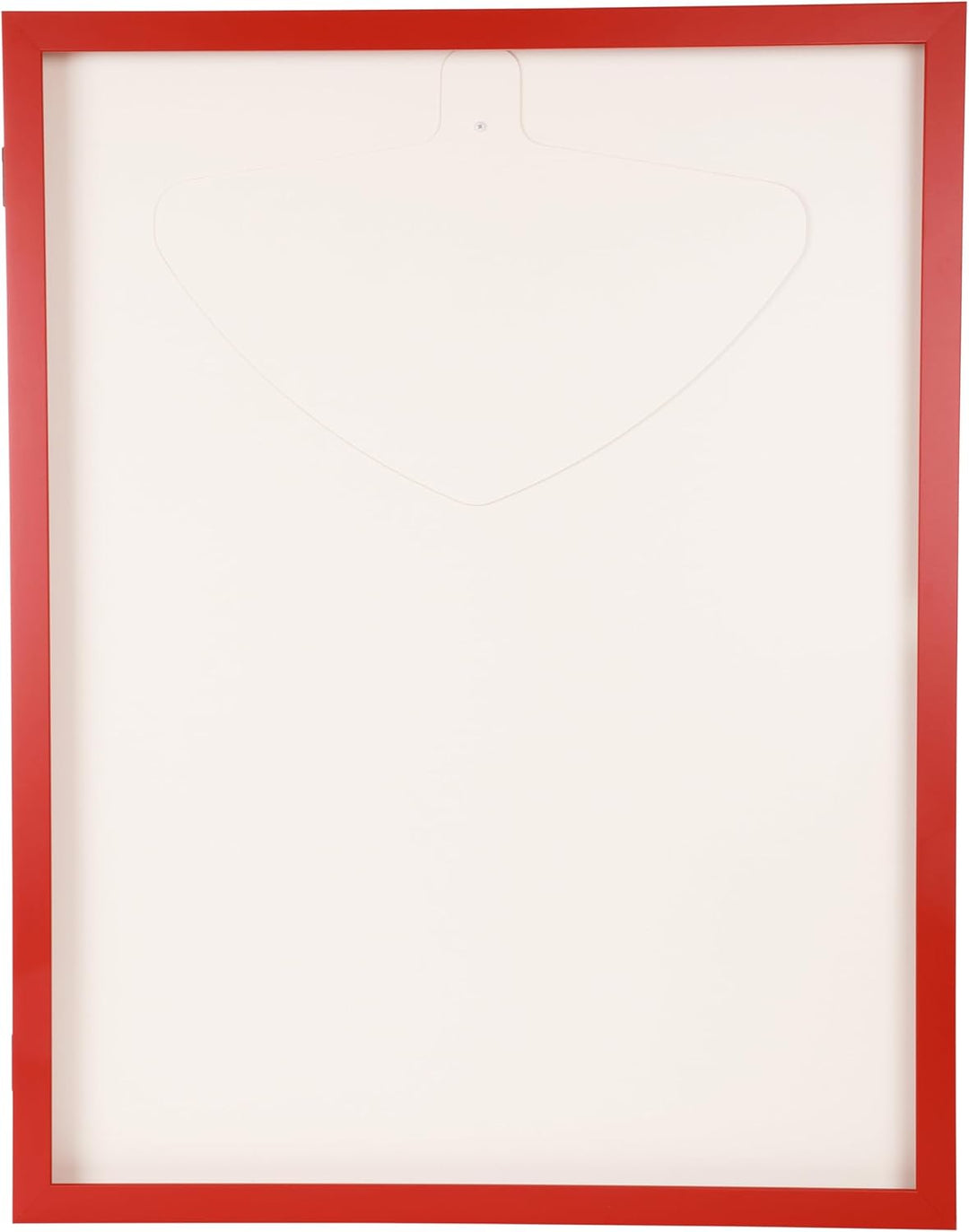 Trikotrahmen mit Drehtür – 'Rot-Blau' - Rückwand Weiss | Grösse: 90x70cm - von vorne bestückbar - st