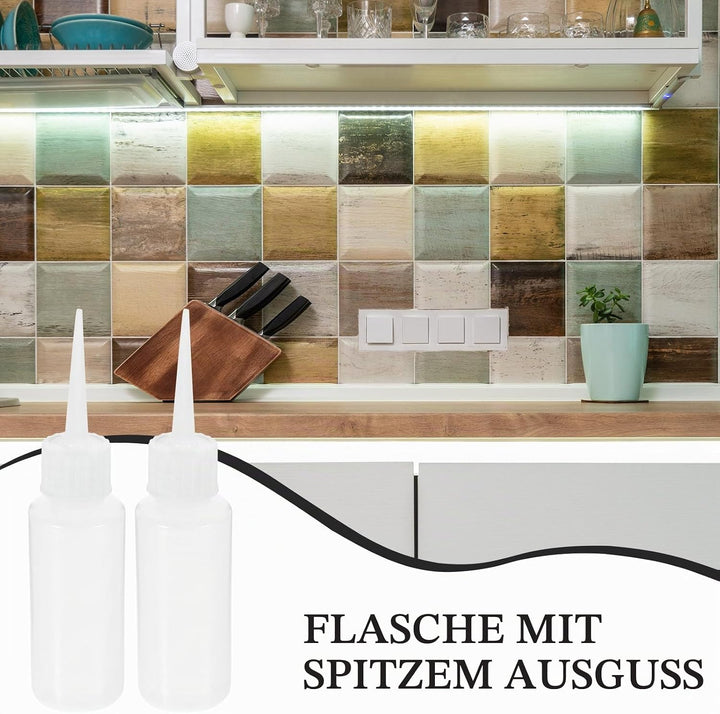 DOITOOL 20 Stücke Spritzflasche Kleine Quetschflaschen mit Kappe Nachfüllbare Condiment Squeeze Flas