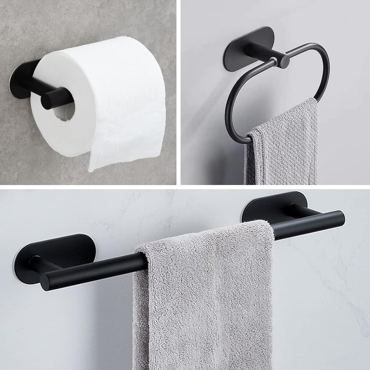 laimew 7 pcs Black Bathroom Accessory Set