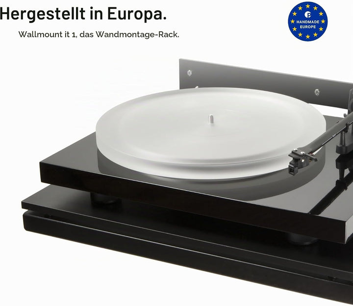 Pro-Ject 3861 Wallmount 1, Regal für Plattenspieler, Schwarz