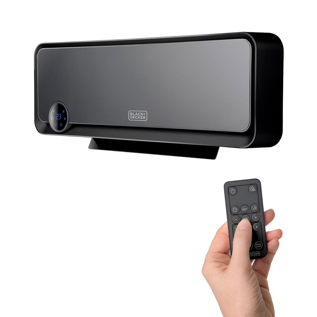 Black+Decker Keramische Wandheizung für Badezimmer | BXWSH2000E | Mit digitalem Thermostat | 2000 W