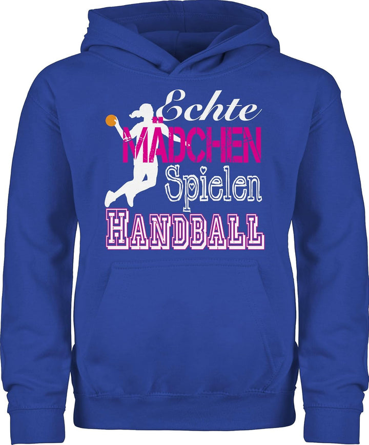 Shirtracer - Kinder Hoodie Jungen - Sport Kleidung - Echte Mädchen Spielen Tennis, 1 Royalblau
