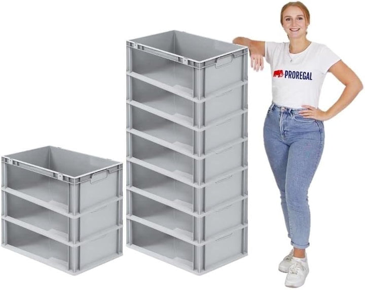 SparSet 10x Eurobox NextGen Store | HxBxT 22x40x60cm | 44 Liter | Seite offen | Eurobehälter, Transp