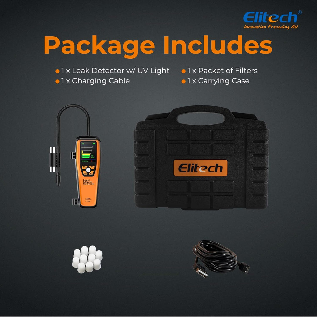 Elitech Infrarot Kältemittel Lecksucher ILD-200 Pro Max Hochpräzise 1g/Jahr Erkennung R134a/R1234yf
