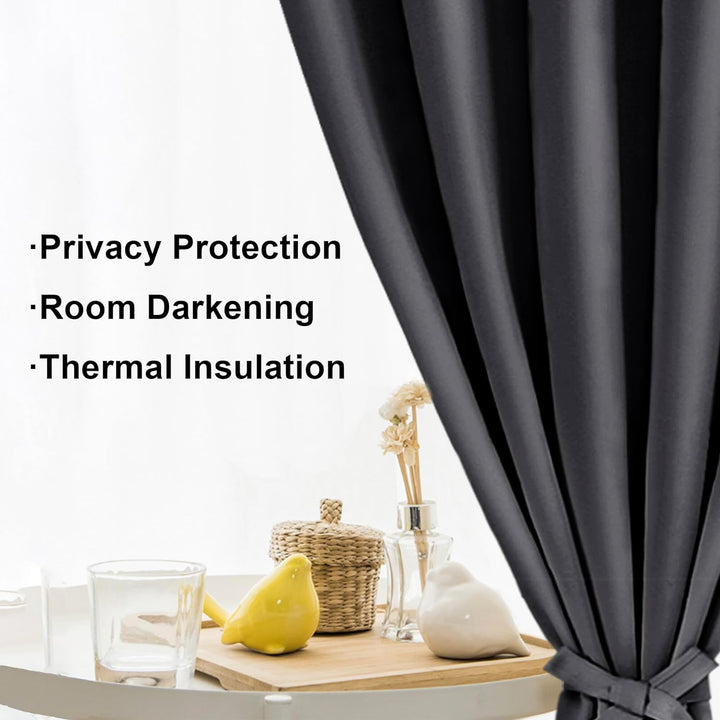 XWZO Blickdichte Vorhänge Verdunklungsvorhänge mit Ösen 2 Stücke Gardienen mit Raffhalter Lichtundur
