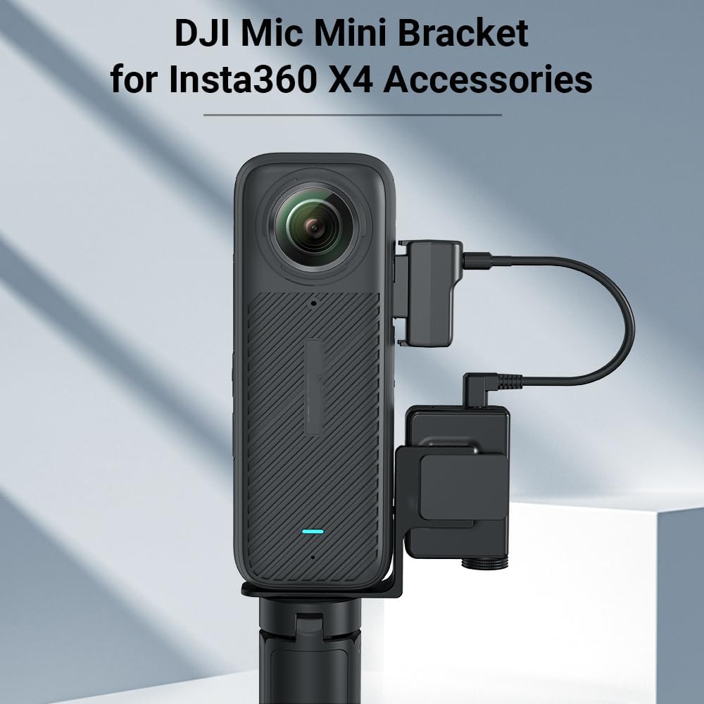 Mic Cold Shoe Extension Bracket Adapter Mount for Insta360 X4/X3/ONE X2 Camera Compatible with DJI M