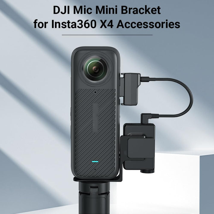 Mic Cold Shoe Extension Bracket Adapter Mount for Insta360 X4/X3/ONE X2 Camera Compatible with DJI M