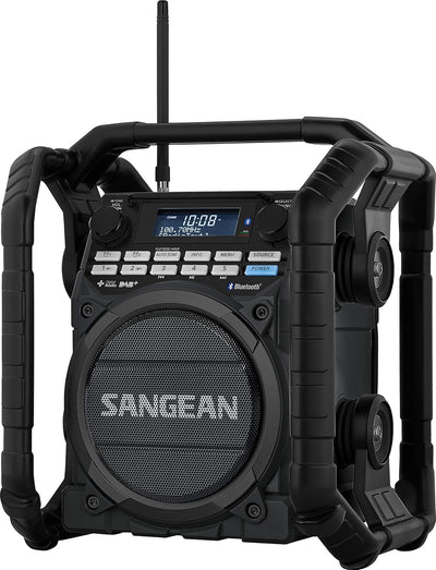 Sangean U4 DBT+ tragbares DAB+ Baustellenradio (UKW-Tuner, Bluetooth, NFC, AUX-In, Strahlwasser und