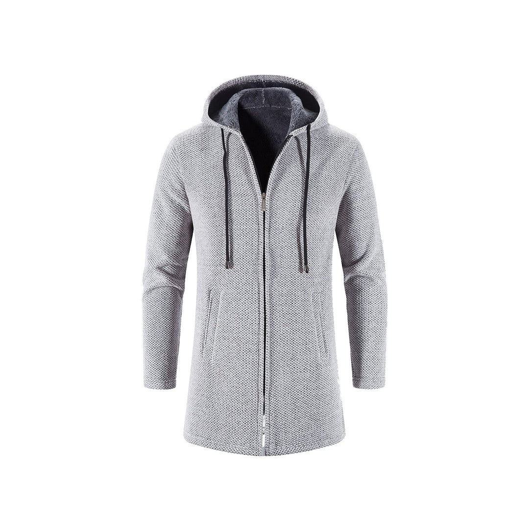 Outdoor Jacken FüR Damen Lang Strickjacke für Herren Moderne Mode Herbst lang lässig solide mit Kapu