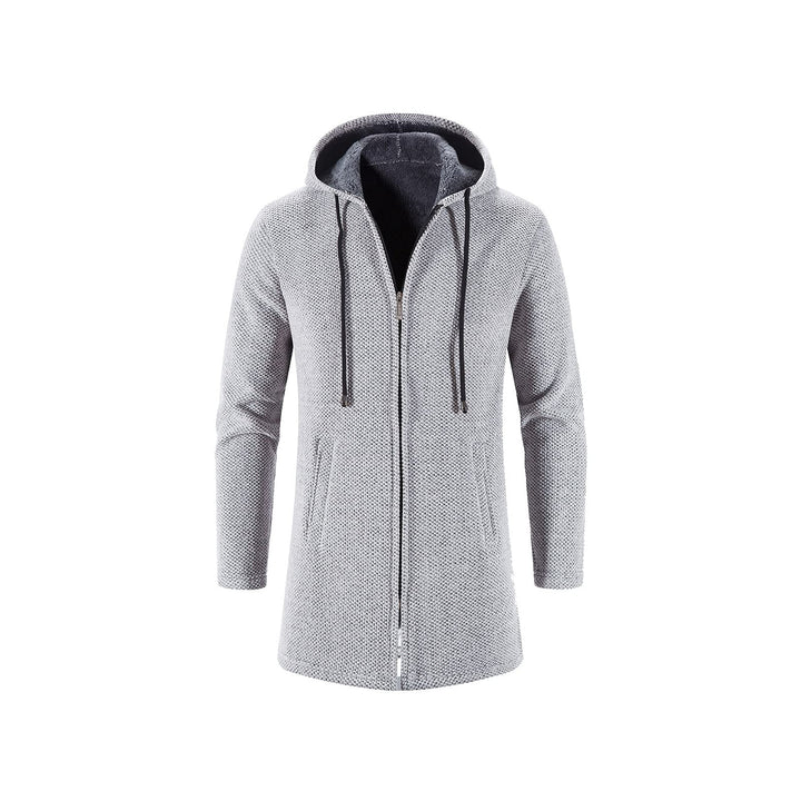 Outdoor Jacken FüR Damen Lang Strickjacke für Herren Moderne Mode Herbst lang lässig solide mit Kapu