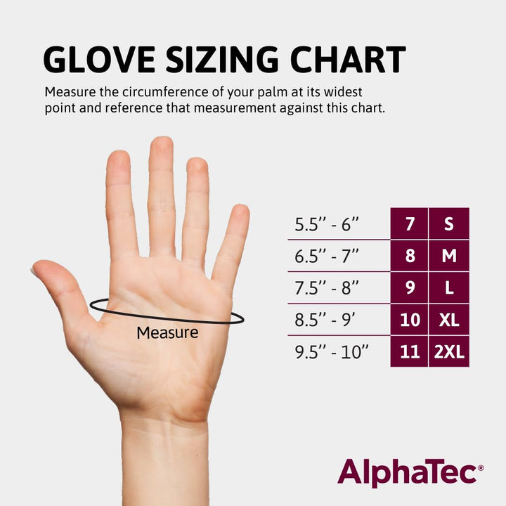 Ansell AlphaTec 37-676 Nitril-Handschuhe, Chemikalien- und Flüssigkeitsschutz, Grün, Grösse 11 (12 P