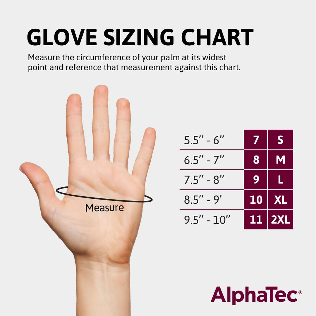 Ansell AlphaTec 37-676 Nitril-Handschuhe, Chemikalien- und Flüssigkeitsschutz, Grün, Grösse 10 (12 P